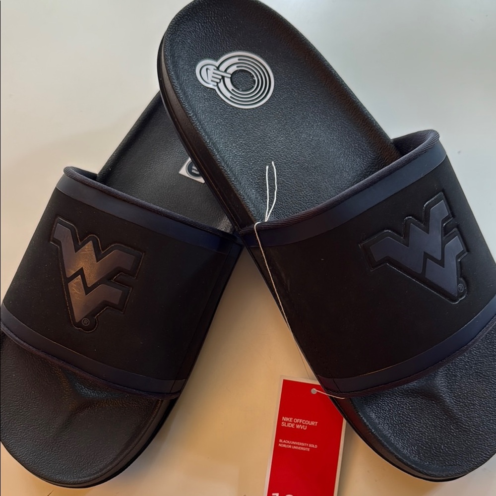 Nike Men's Black WVU Slides Slippers 12